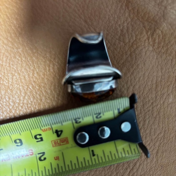 Unique Amber & Silver Ring - Picture 9 of 9